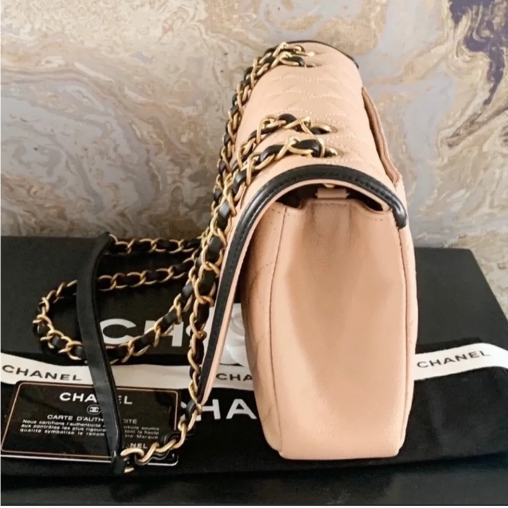 Authentic Chanel Medium Filagree Quilted Leather Bag